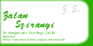 zalan sziranyi business card
