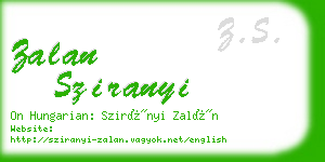 zalan sziranyi business card